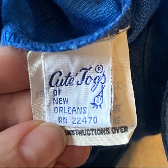 Vintage overalls, baby toddler. Blue with appliqué cars on front. 12 months - Picture 6 of 9